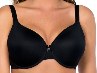 Parfait Lingerie Jeanie Bandless T-shirt Bra Black Underwired, smooth foam padded t-shirt bra 65-100, D-G 4812-BLK