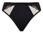 Josephine High Leg Brief Black & Latte