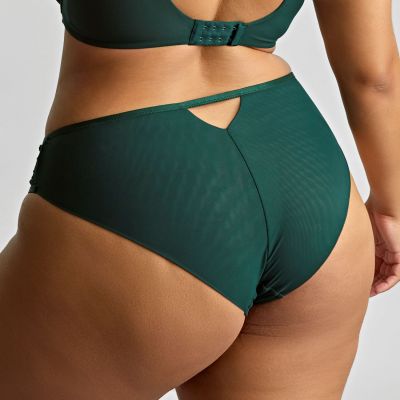 Sculptresse by Panache Josephine High Leg Brief Forest Green High rise, high leg brief. L/40 - 5XL/50 10852A-FOG