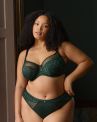 Sculptresse by Panache Josephine UW Full Cup Bra Forest Green-thumb Underwired non-padded full cup mesh tulle bra. 75-105, E-O 10855A-FOG