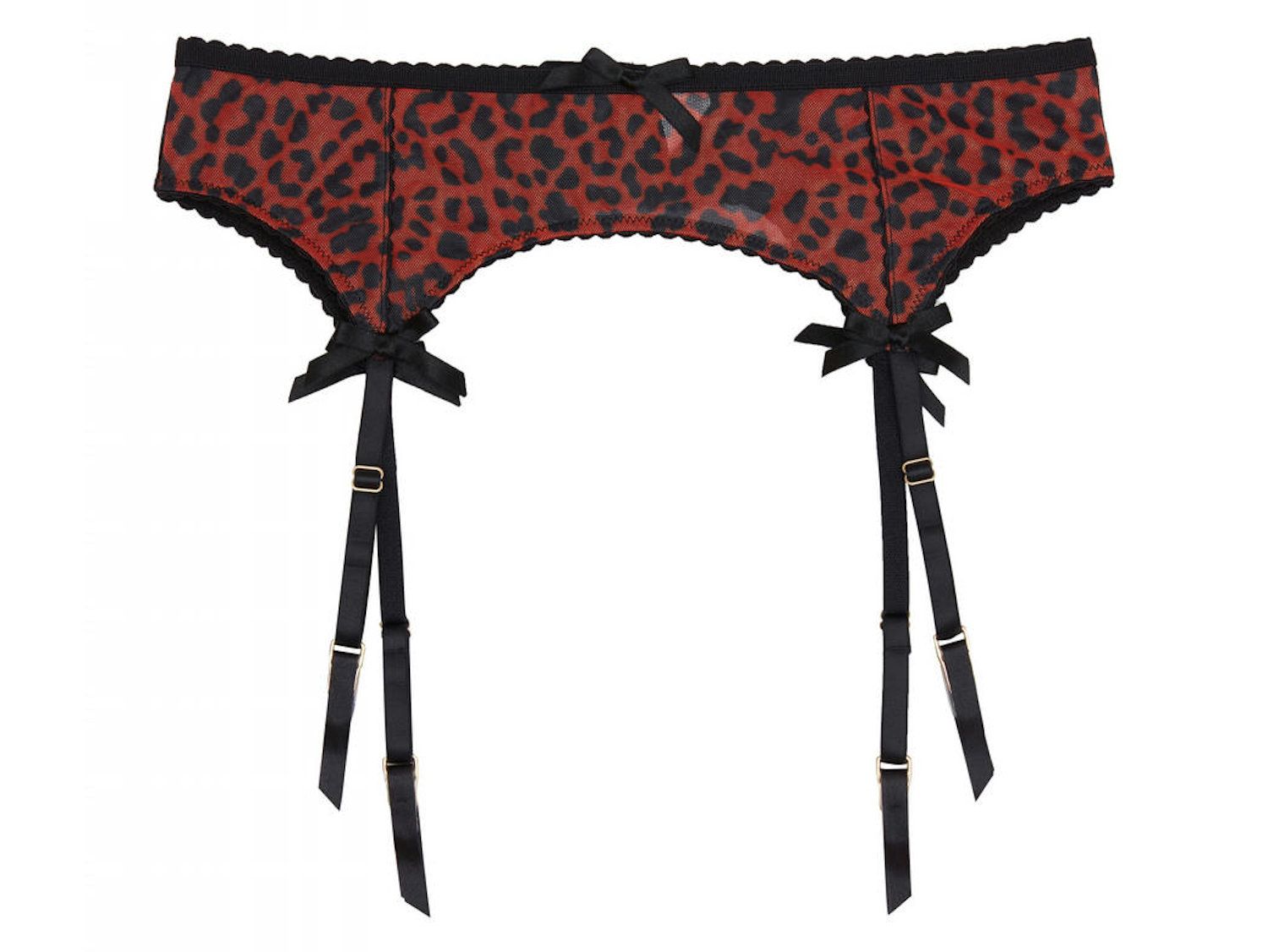 Playful Promises Josie Leopard Mesh Suspender Lumingerie bras and