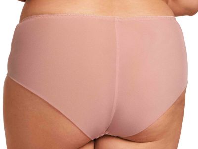 Nessa Joy Midi Brief Rosy Pink Normal rise mesh brief. 40-52 NO2-ROY