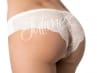 Julimex Tanga Panty White-thumb Lace back brazilian brief S-XL TNG-100/BIALE