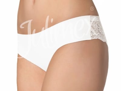 Julimex Tanga Panty White Lace back brazilian brief S-XL TNG-100/BIALE