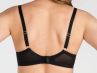 Gorsenia Just Black Soft Bra-thumb Underwired, non-padded mesh bra with detachable decorative strapping. 65-100, D-M K824