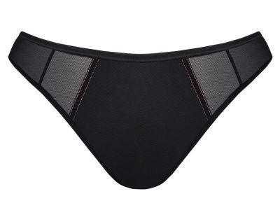Gorsenia Just Black String String pants with decorative stitching. M/38 - 2XL/44 K826