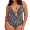 Elomi Kata Beach Non-Wired Plunge Swimsuit Black-thumb Non-wired bra-sized swimsuit. 75-95 G/H - K/L ES801744-BLK
