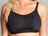 Panache Katherine Soft Crop Top Nursing Bra Black-thumb Wirefree, crop top style nursing bra with drop cup opening 60-90, D-J 10391-BLK