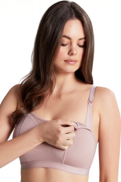 Panache Katherine Soft Crop Top Nursing Bra Vintage Wirefree, crop top style nursing bra with drop cup opening 60-90, D-J 10391-VIE