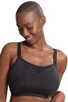 Panache Katherine Soft Crop Top Nursing Bra Black-thumb Wirefree, crop top style nursing bra with drop cup opening 60-90, D-M 10391-BLK