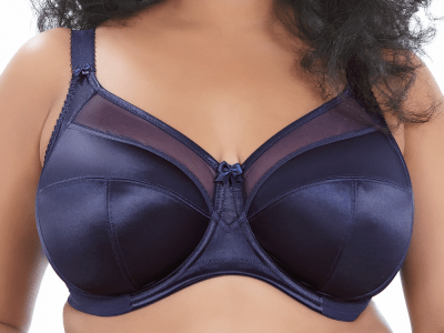 Goddess Keira UW Banded Bra Ink Blue Underwired, non-padded banded bra 75-105, E-O GD6090-INK