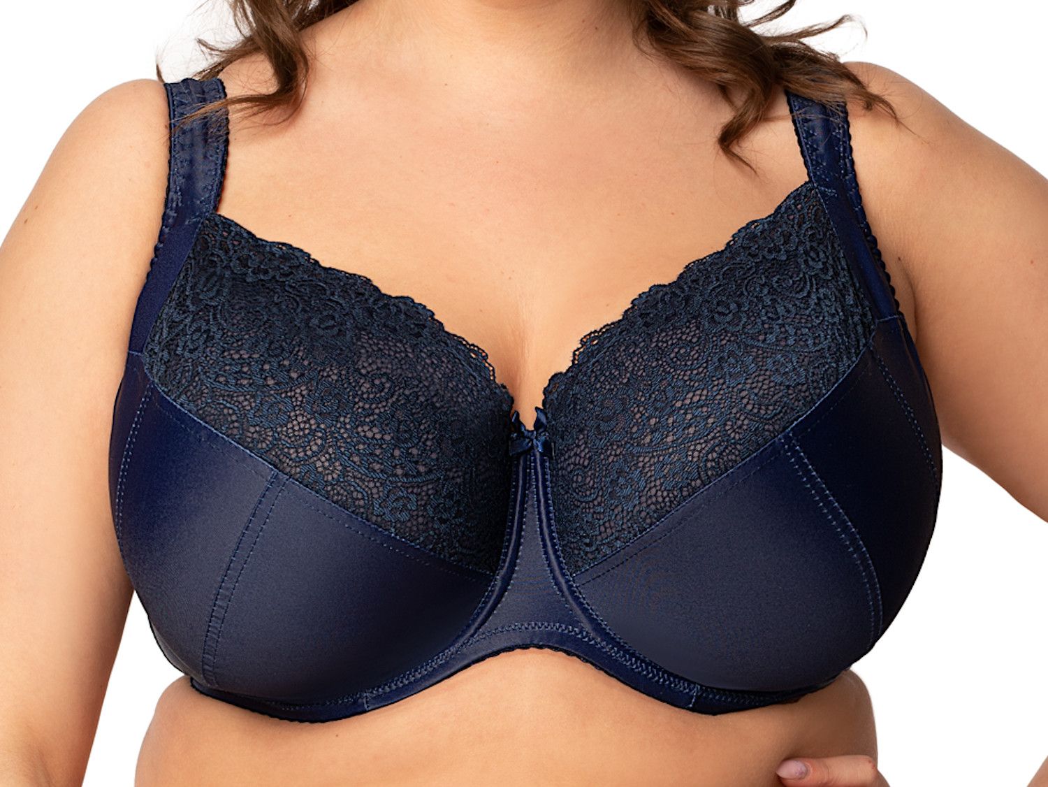 Nessa Kenzo Soft Comfort Minimizer Bra Navy  Lumingerie bras and underwear  for big busts