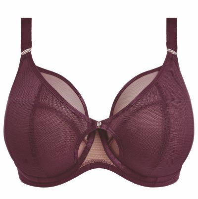 Elomi Kintai UW Plunge Bra Blackberry Underwired, full cup plunge bra. 70-100, F-N EL301202-BLY