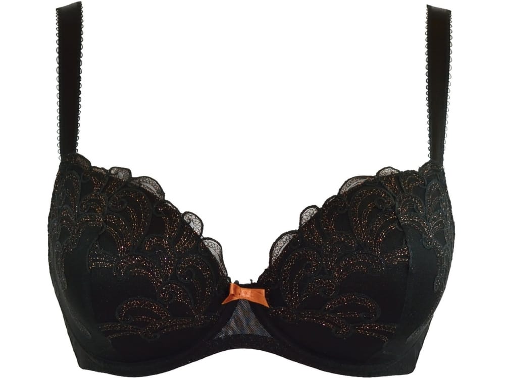 Kitty Plunge Bra Black Copper by Curvy Kate Lumingerie bras and underwear for big busts