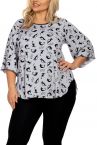 Hamana Kitty Pyjama Set with Top and Leggings Grey/Black-thumb  S-5XL 