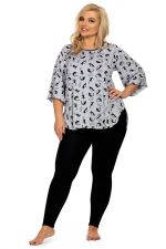 Kitty Pyjama Set with Top and Leggings Grey/Black