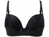 Panache Koko Moulded Plunge Bra Black-thumb Underwired, padded plunge bra with smooth moulded cups 60-85, D-H 9176