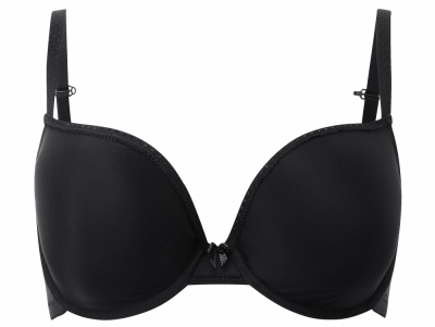 Cleo by Panache Koko Moulded Plunge Bra Black Underwired, padded plunge bra with smooth moulded cups 60-85, D-H 9176