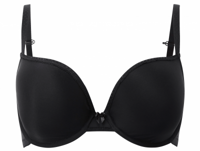 Panache Koko Moulded Plunge Bra Black Underwired, padded plunge bra with smooth moulded cups 60-85, D-H 9176