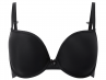 Panache Koko Moulded Plunge Bra Black-thumb Underwired, padded plunge bra with smooth moulded cups 60-85, D-H 9176