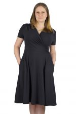 Koperta Dress with Short Sleeves Black