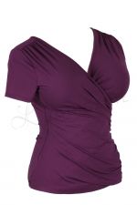 Kopertowka Short Sleeved Wrap Top Dark Violet