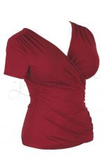 Kopertowka Short Sleeved Wrap Top Cherry
