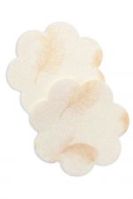 Flower shaped nipple covers matte fabric 4 pairs