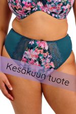 Lucie High Leg Brief - Teal Floral