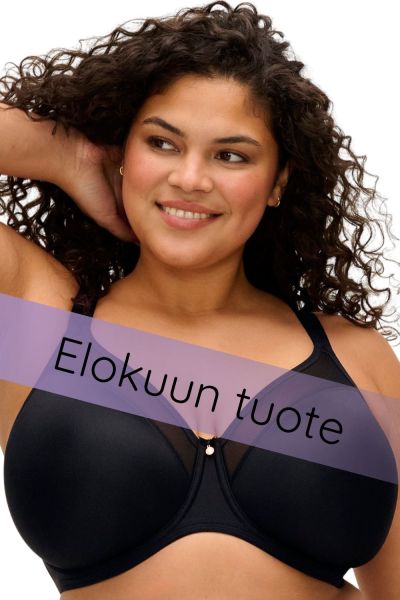 Elomi Smooth UW Non-Padded Moulded Bra - Black Underwired, non-padded, moulded t-shirt bra. 70-110, E-M EL4301-BLK