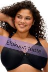 Elomi Smooth UW Non-Padded Moulded Bra - Black-thumb Underwired, non-padded, moulded t-shirt bra. 70-110, E-M EL4301-BLK
