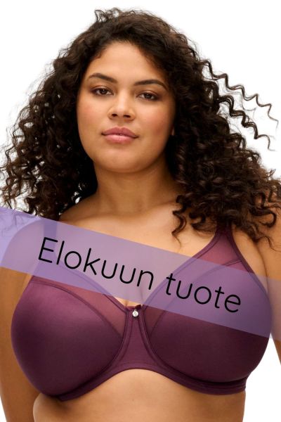 Elomi Smooth UW Non-Padded Moulded Bra - Fig Underwired, non-padded, moulded t-shirt bra. 70-110, E-M EL4301-FIG