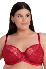 Lace Daze Balcony Bra Lipstick Red