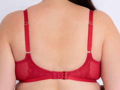 Curvy Kate Lace Daze Balcony Bra Lipstick Red Underwired, non-padded balcony bra 65-100, E-O CK-044-100-LIP