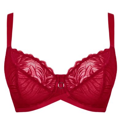 Curvy Kate Lace Daze Balcony Bra Lipstick Red Underwired, non-padded balcony bra 65-100, E-O CK-044-100-LIP