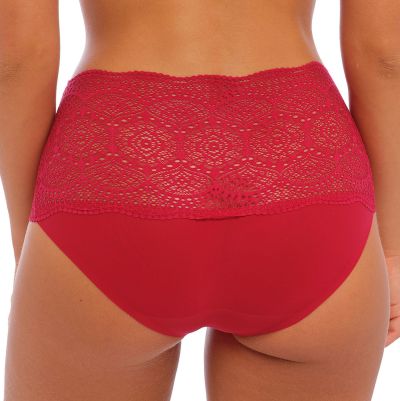 Fantasie Lace Ease Stretch Full Brief - Red Full brief with higher waist. One Size (XS-XL) FL2330-RED