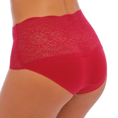 Fantasie Lace Ease Stretch Full Brief - Red Full brief with higher waist. One Size (XS-XL) FL2330-RED