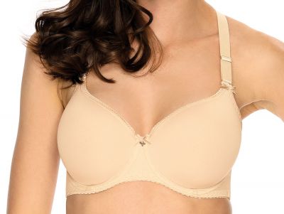 Bella Misteria Lace Fantasia Spacer Bra Beige T-shirt bra with smooth, seamfree cups and convertible straps 65-90, D-J BS-35-BEZ-SP2