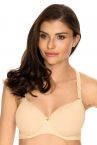 Gaia Lingerie Lace Fantasia Spacer Bra Beige-thumb T-shirt bra with smooth, seamfree cups and convertible straps 65-90, D-J BS-35-BEZ-SP2