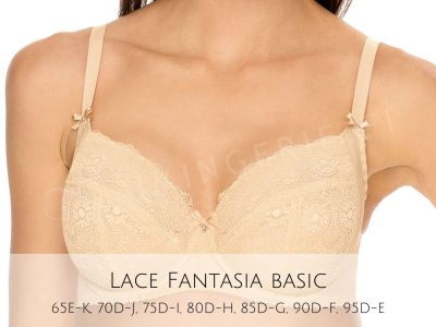 Bella Misteria Lace Fantasia Soft Bra Beige Underwired, soft cup bra with side support 65-105, D-L BS-37/38-BEZ-S16/SMX16