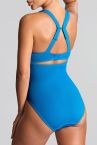 Panache Swimwear Lara UW Plunge Swimsuit Aurora Blue-thumb Underwired plunge swimsuit with adjustable racerback straps. 70-85, F-M SW2020-ABL