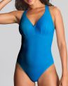 Panache Swimwear Lara UW Plunge Swimsuit Aurora Blue-thumb Underwired plunge swimsuit with adjustable racerback straps. 70-85, F-M SW2020-ABL