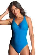 Lara UW Plunge Swimsuit Aurora Blue