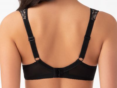 Gorsenia Lauren Soft Bra Black Underwired, non-padded full cup bra 65-95, D-M K740-BLK