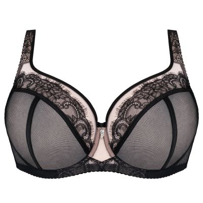Gorsenia Lauren Soft Bra Black Underwired, non-padded full cup bra 65-95, D-M K740-BLK