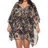 Ava Swimwear Leaves Beach Tunic Mocca-thumb One size pareo tunic dress. One size PAR-017-MOCCA