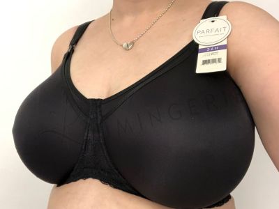 Parfait Lingerie Leila Wired Nursing Bra Black Underwired, non-padded, moulded nursing bra with drop cups 70-100, D-H NB502-BLK