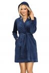 Hamana Leon Velour Dressing Gown Navy-thumb  S/M - 4XL/5XL LEON-NAY-AW21