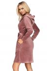 Hamana Leon Velour Dressing Gown Pecan-thumb  S/M - 4XL/5XL LEON-PEC-AW21