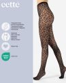 Cette Leopard Fishnet Tights Black-thumb Leopard fishnet tights with elasticated waist. S/M - 2XL 402-902/BLK